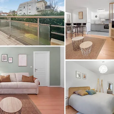 Apartment Cuisine Equipee, Balcon & 2p Parking A
